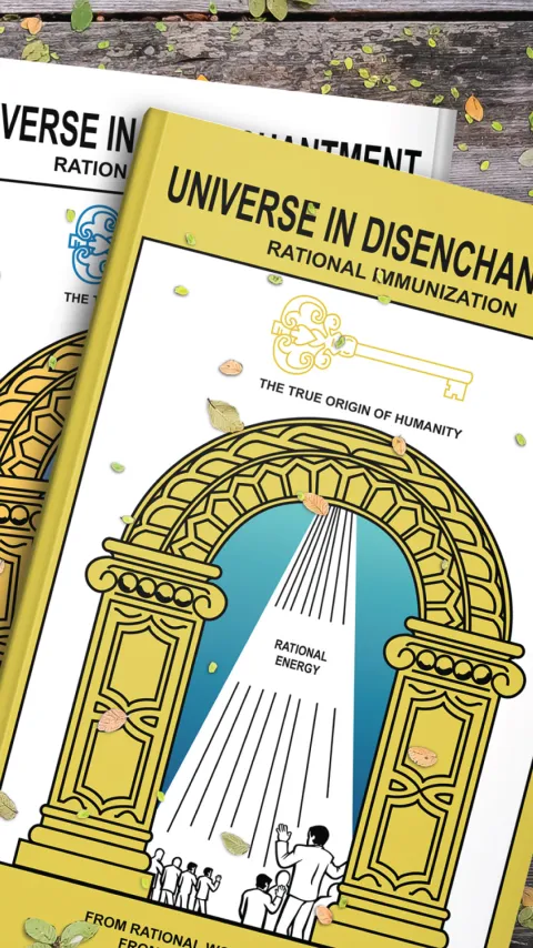 Cover of Universe in Disenchantment – Volume 10, marking the turning point in Rational Culture where matter ends and light begins.
